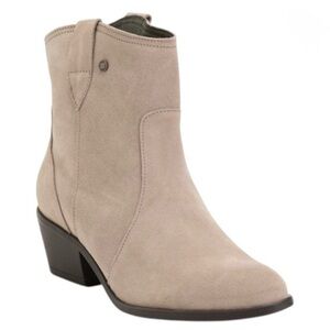 Barbour Genuine Suede Taupe Western Bootie Size 9 Euro 40 New in Box